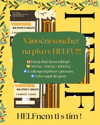 Nemáš inspiraci na vánoční dárek? ➡️ HELFnem ti s tím! 🎄🍺 Naděl letos radost v tekuté podobě – máme pro tebe vánoční...