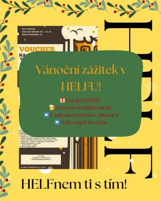 Chceš letos darovat něco opravdu výjimečného? 🎄✨ Vsaď na zážitek, který udělá radost každému pivaři. Voucher Na den...